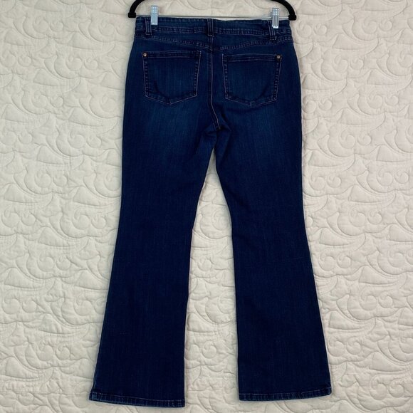 INC Denim Blue Jeans Boot Leg Regular Fit Short Size 8PS - Picture 3 of 10